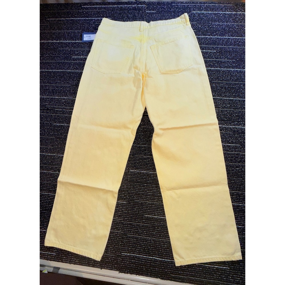 Universal Thread 90s Baggy Jeans Women 10 Short NWT Yellow Mid Rise Cotton - Picture 6 of 9